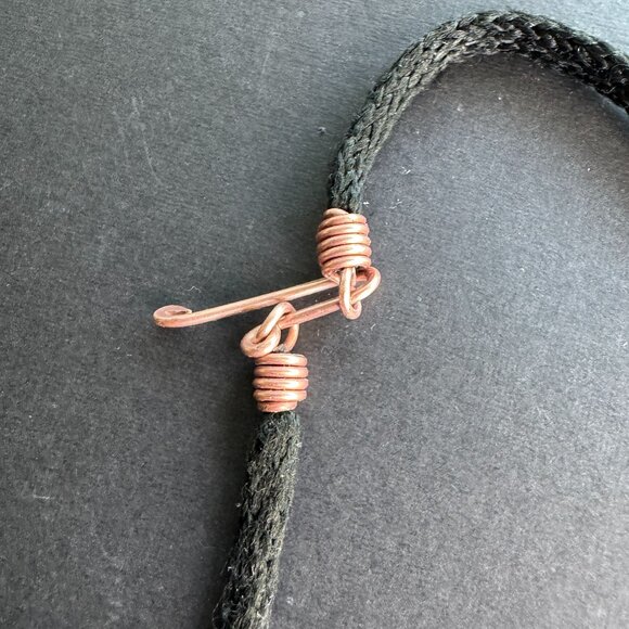 Boho style Copper Metal and Stone Necklace Pendant 18 inches - Picture 7 of 9